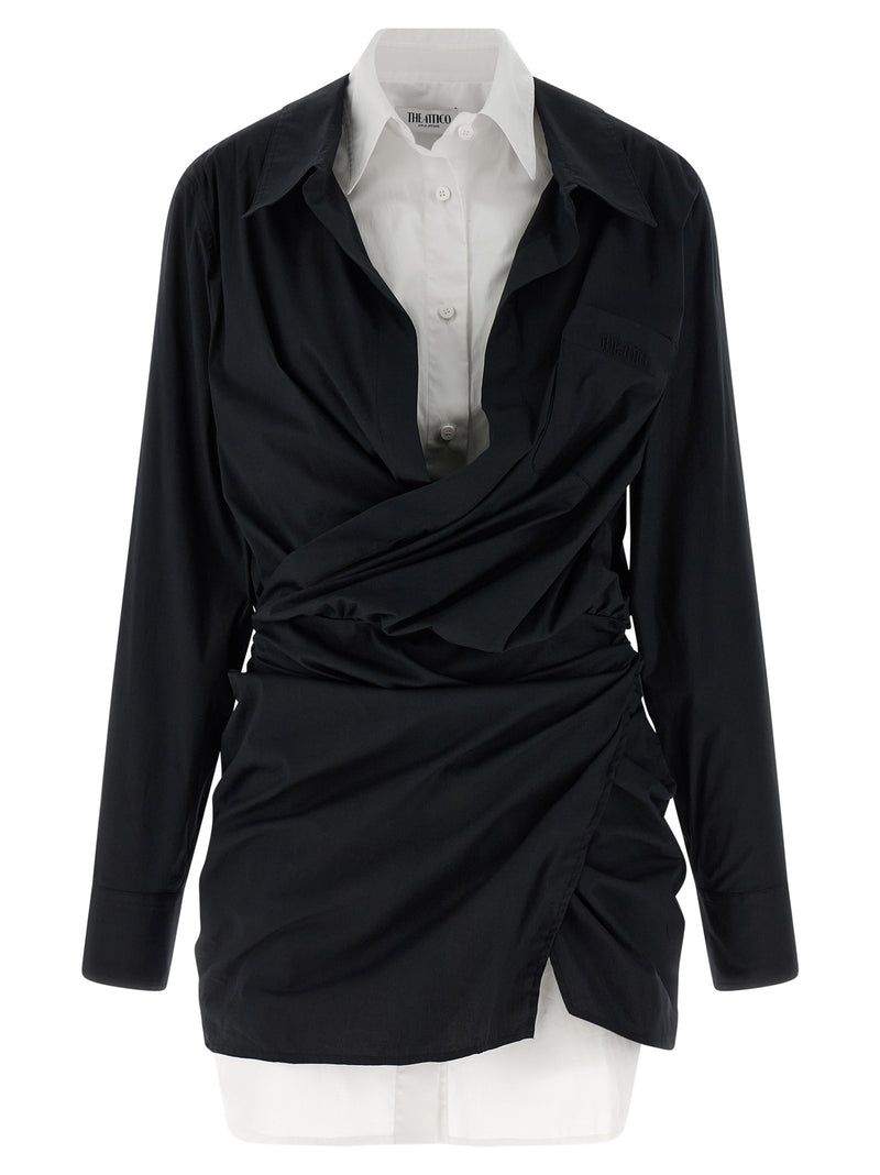 La robe courte bicolore en coton The Attico