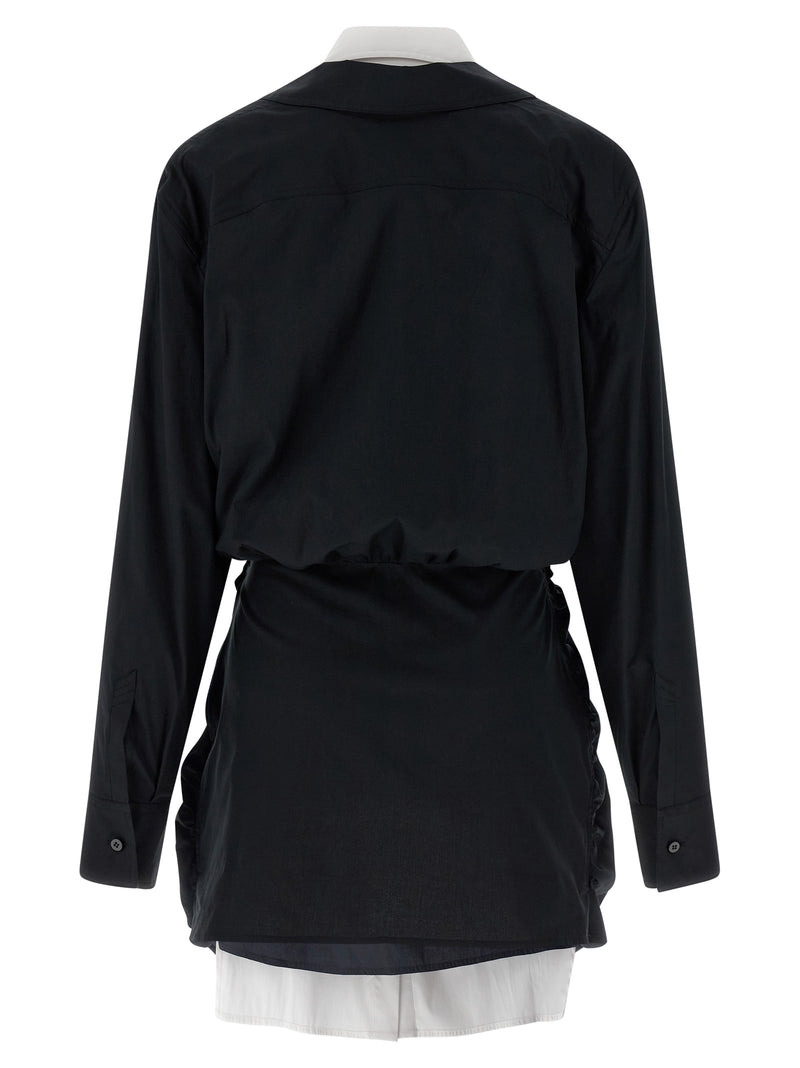La robe courte bicolore en coton The Attico