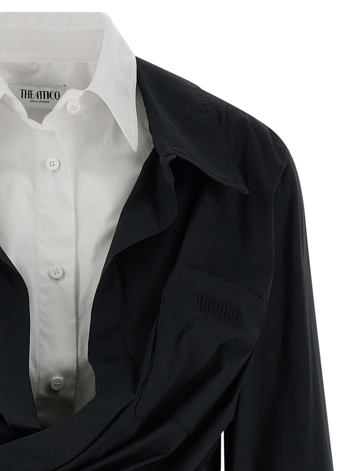 La robe courte bicolore en coton The Attico