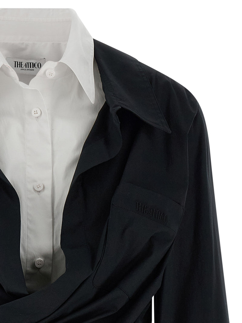 La robe courte bicolore en coton The Attico