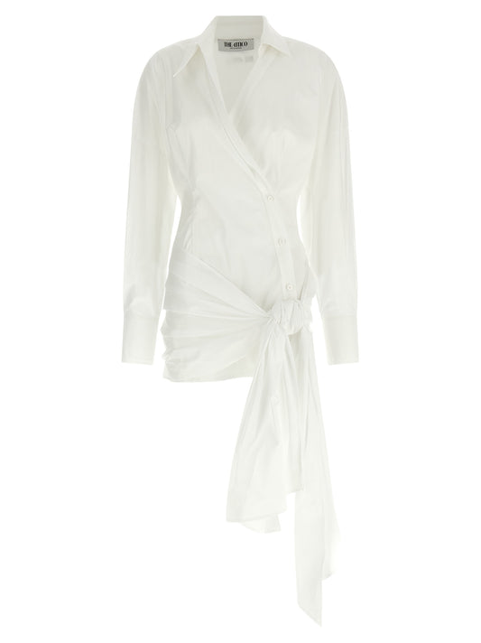 Robe courte en coton blanc The Attico