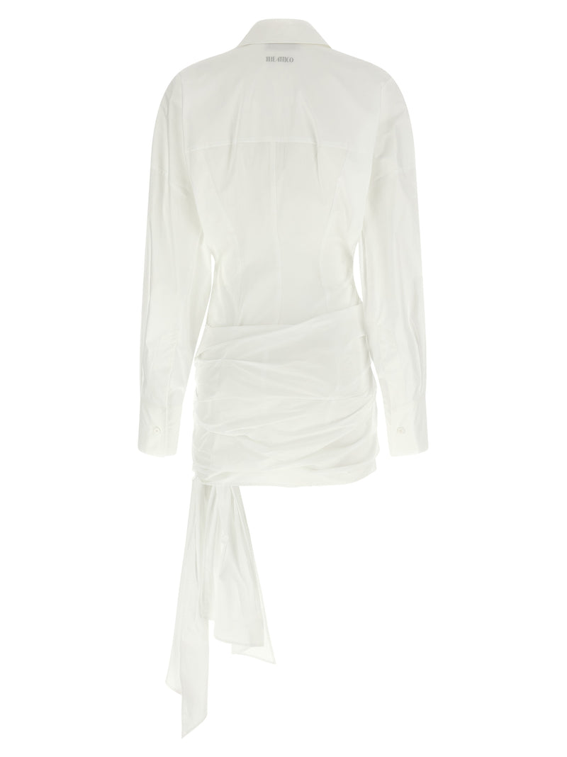 Robe courte en coton blanc The Attico
