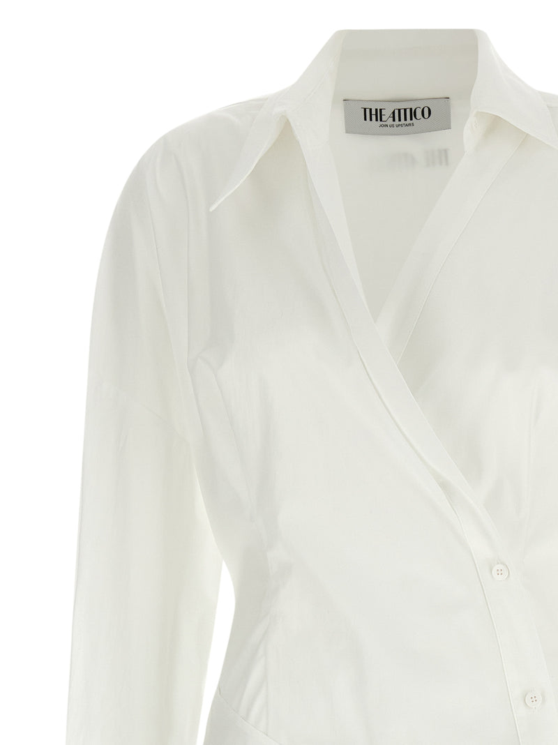 Robe courte en coton blanc The Attico