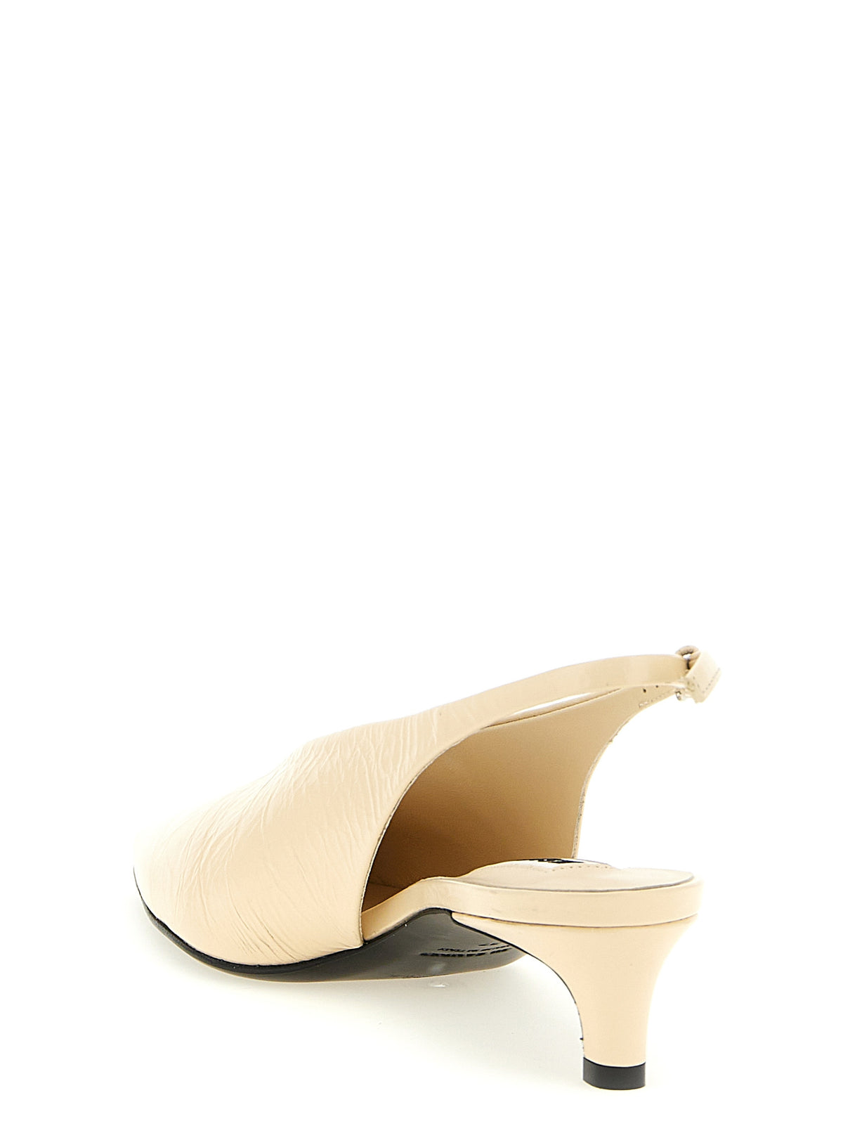Jil Sander Beige Calfskin Mid Heel Pumps for Women