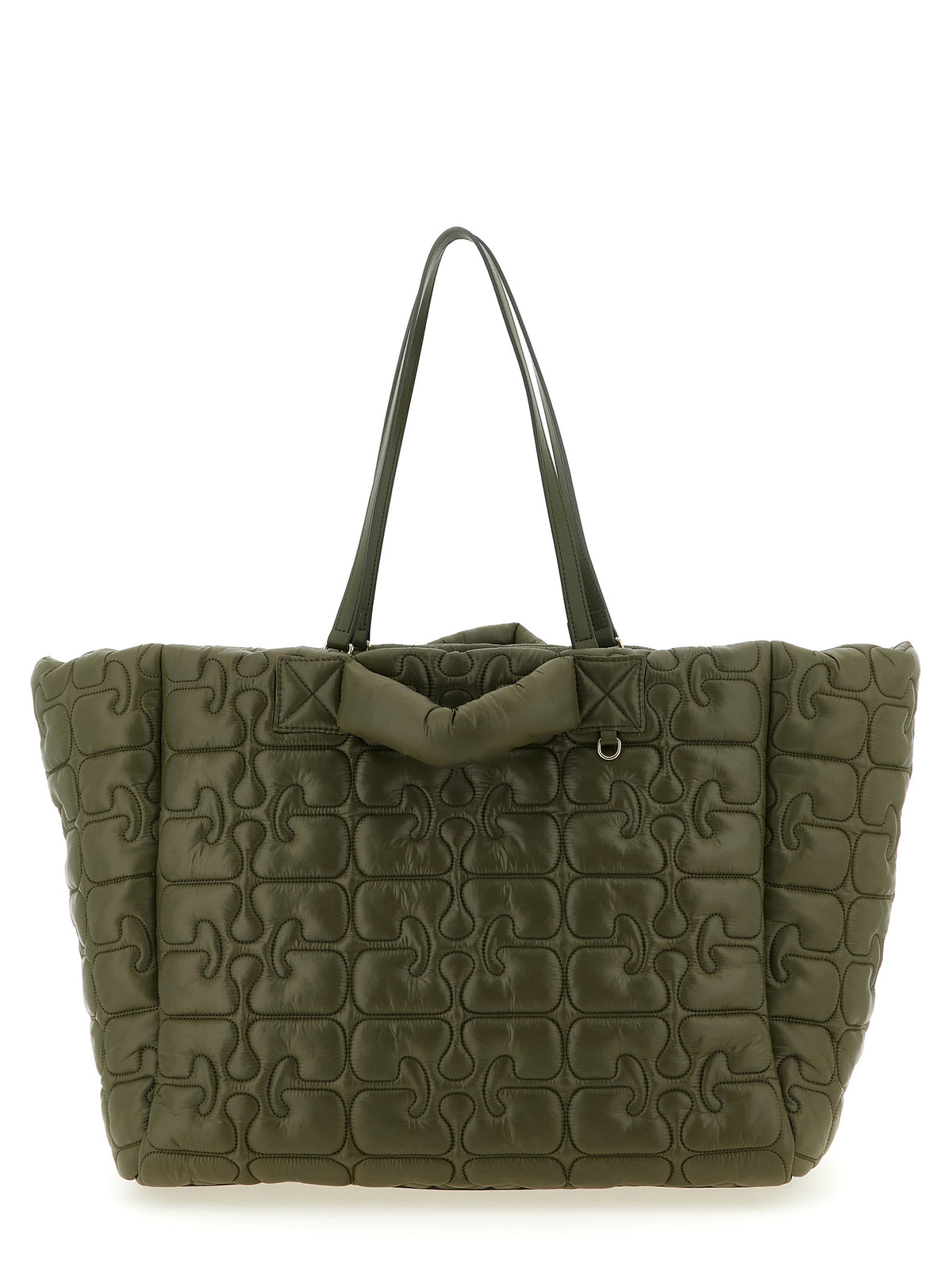 Sac cabas Ganni bicolore en polyamide recyclé