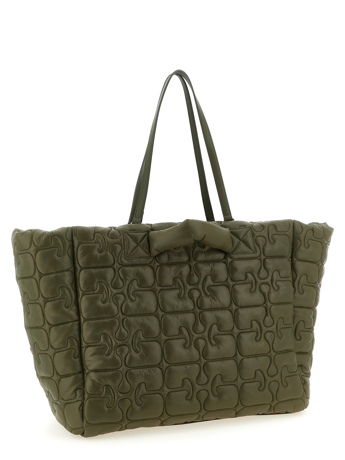 Sac cabas Ganni bicolore en polyamide recyclé