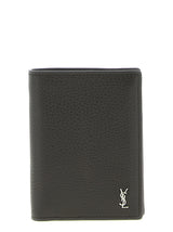 Saint Laurent Brown Calfskin Leather Wallet - Tiny Cassandre