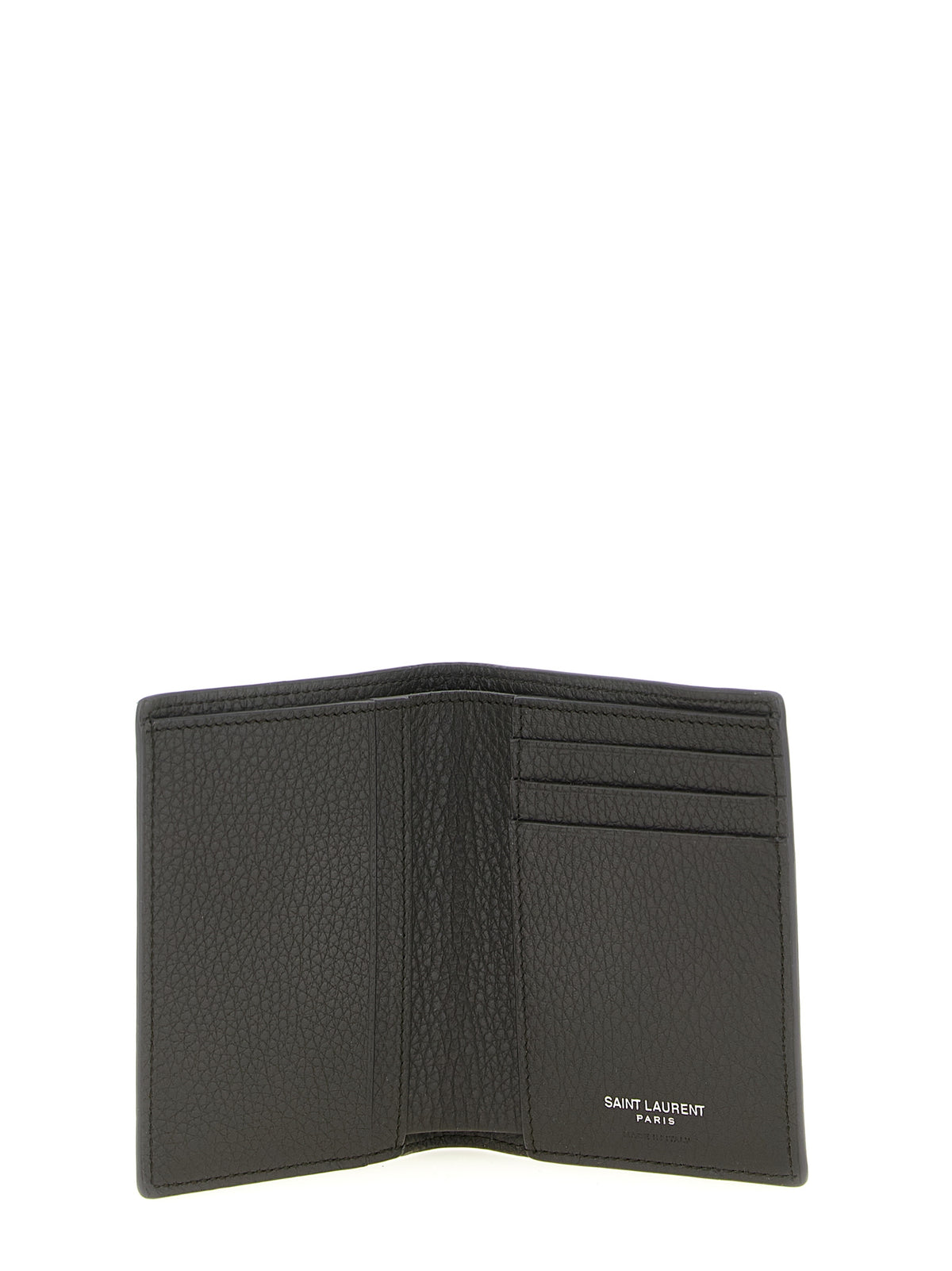 Saint Laurent Brown Calfskin Leather Wallet - Tiny Cassandre