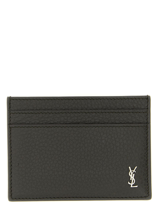 Saint Laurent Brown Calfskin Cardholder - Luxury Accessory