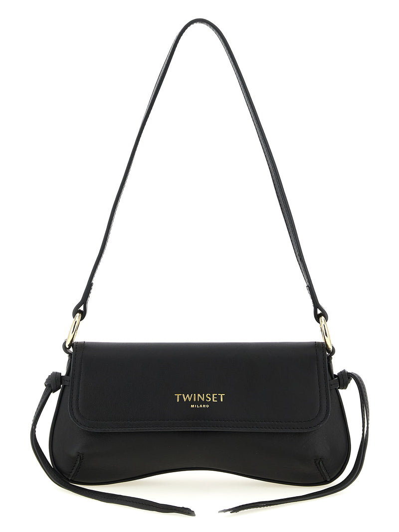 Sac bandoulière Twinset en cuir noir