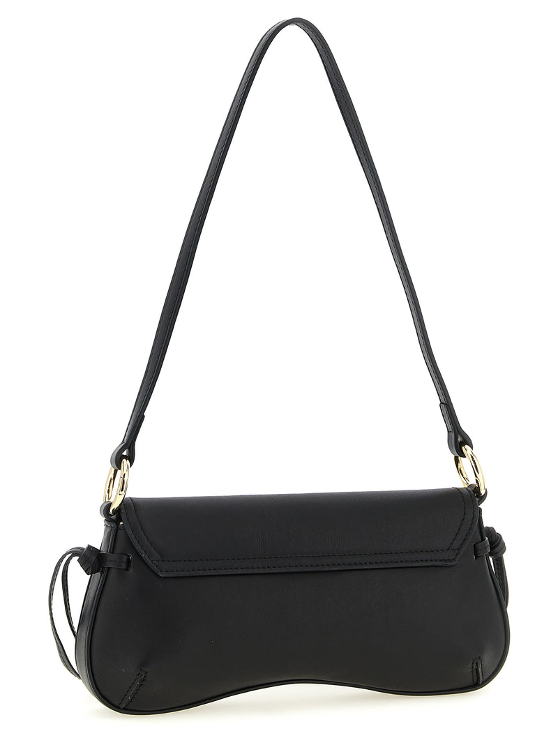Sac bandoulière Twinset en cuir noir