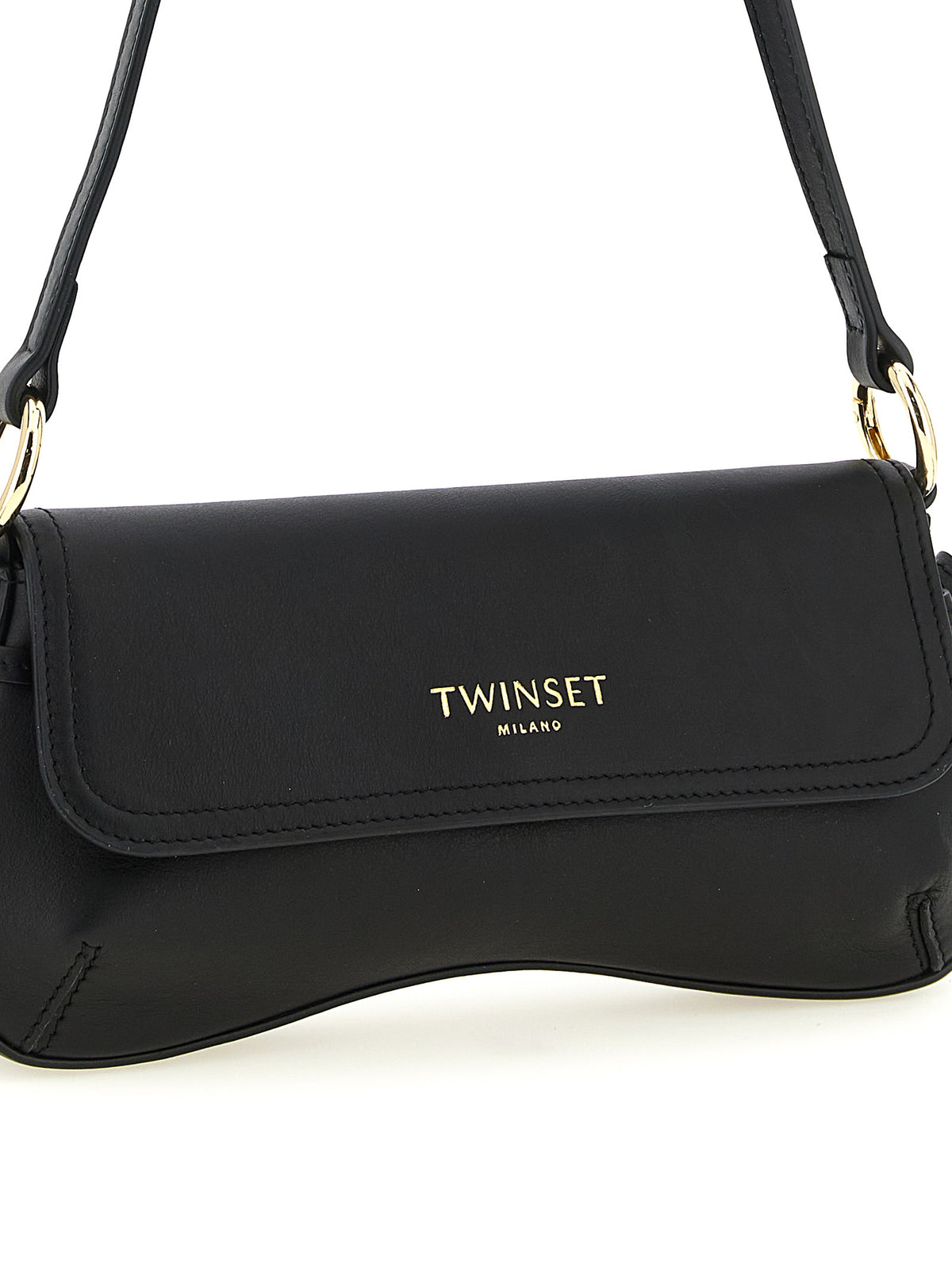 Sac bandoulière Twinset en cuir noir