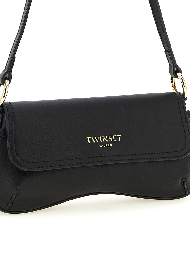 Sac bandoulière Twinset en cuir noir