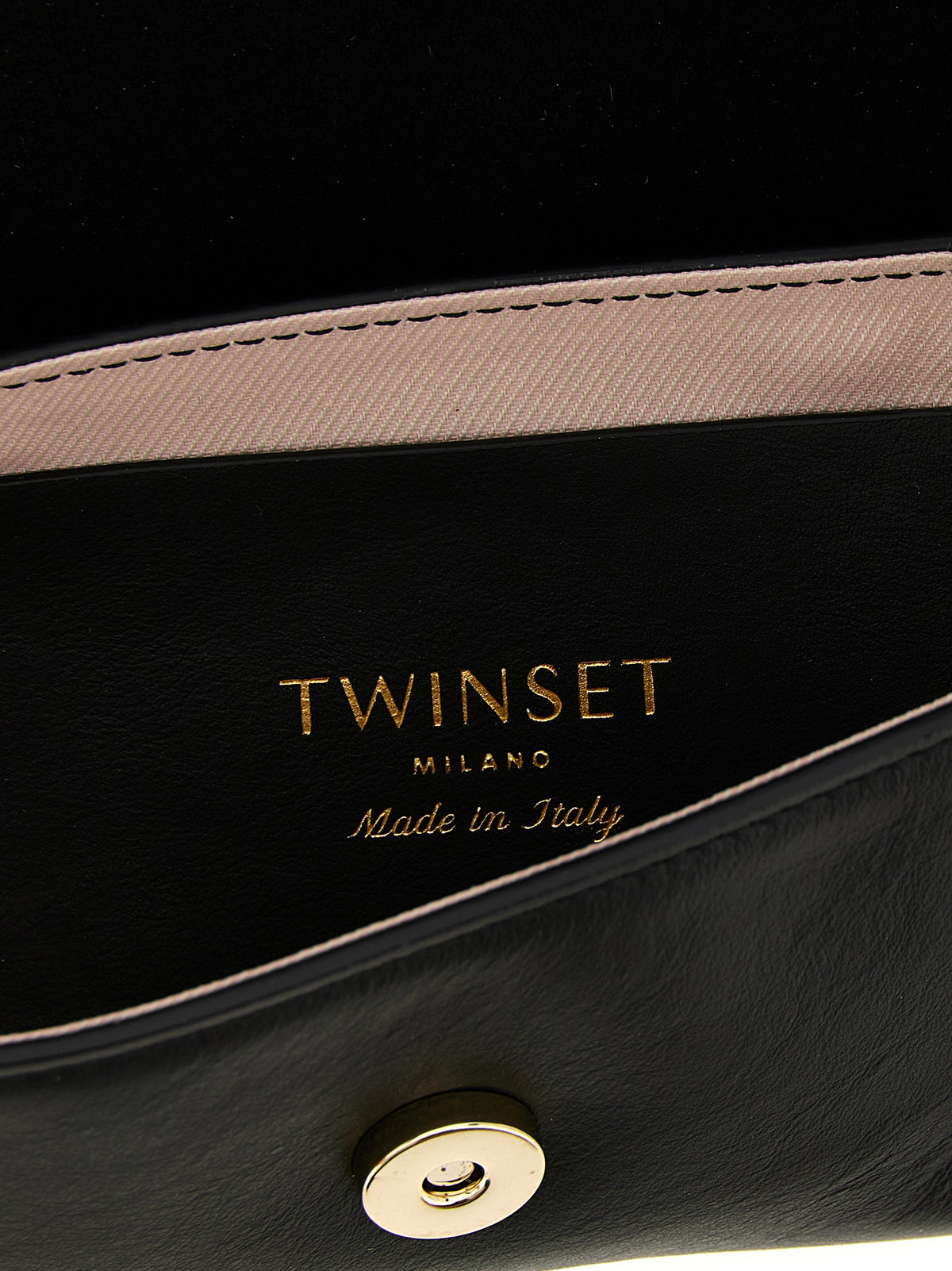 Sac bandoulière Twinset en cuir noir