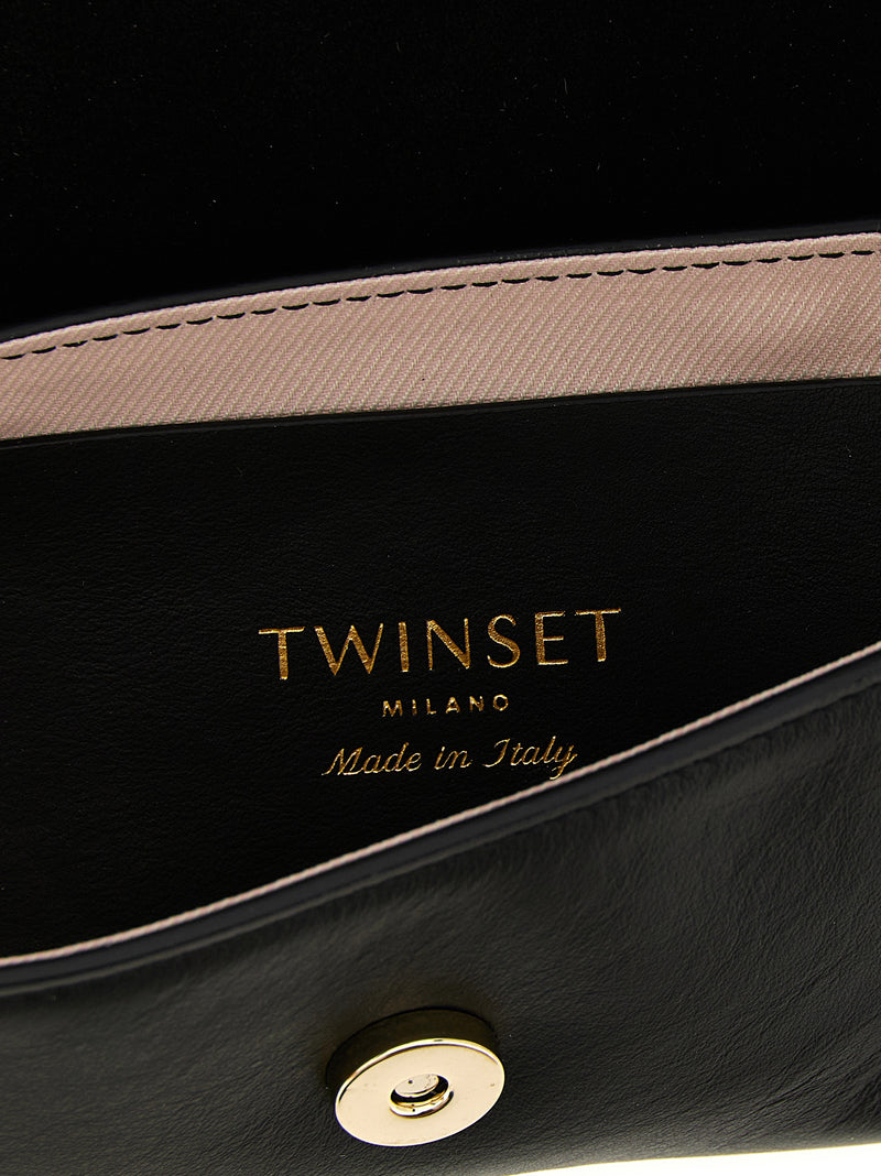 Sac bandoulière Twinset en cuir noir