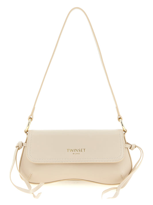 Sac bandoulière Twinset en cuir blanc