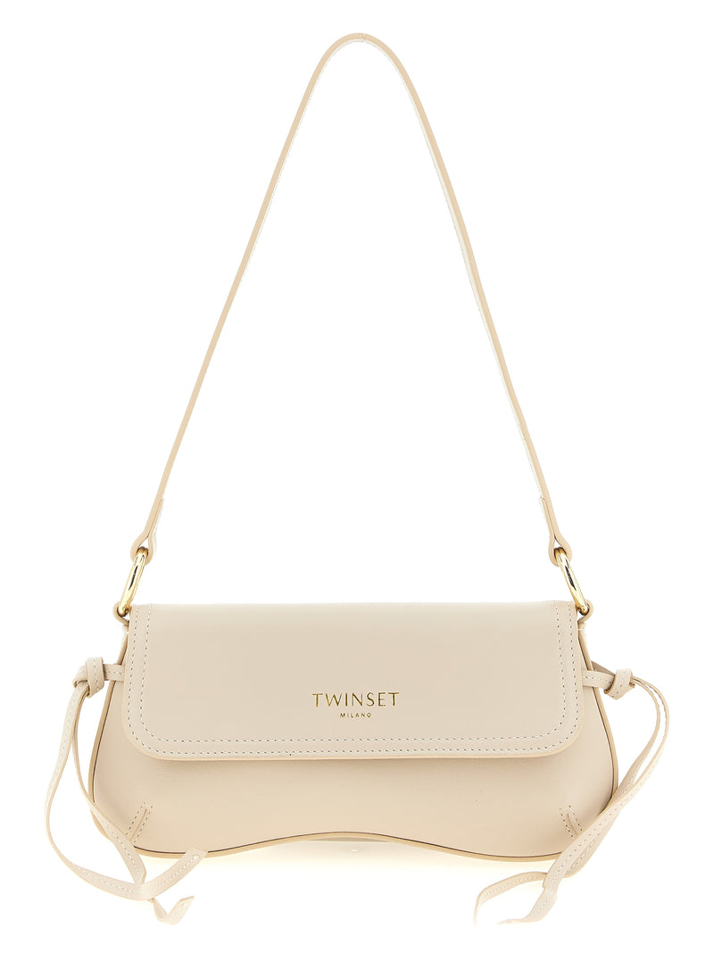 Sac bandoulière Twinset en cuir blanc