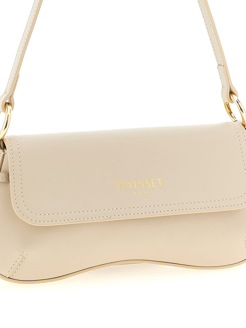 Sac bandoulière Twinset en cuir blanc