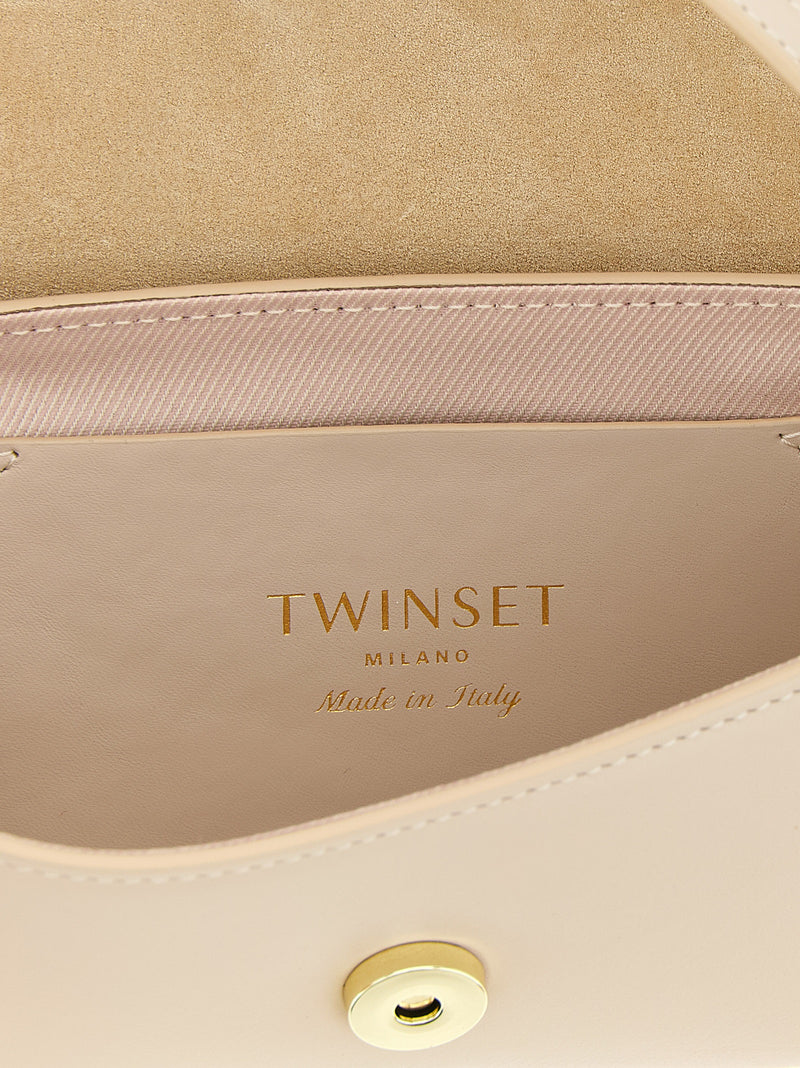 Sac bandoulière Twinset en cuir blanc