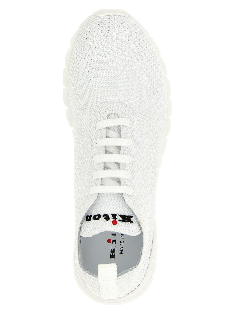 Baskets Athlétiques Kiton en Coton Blanc