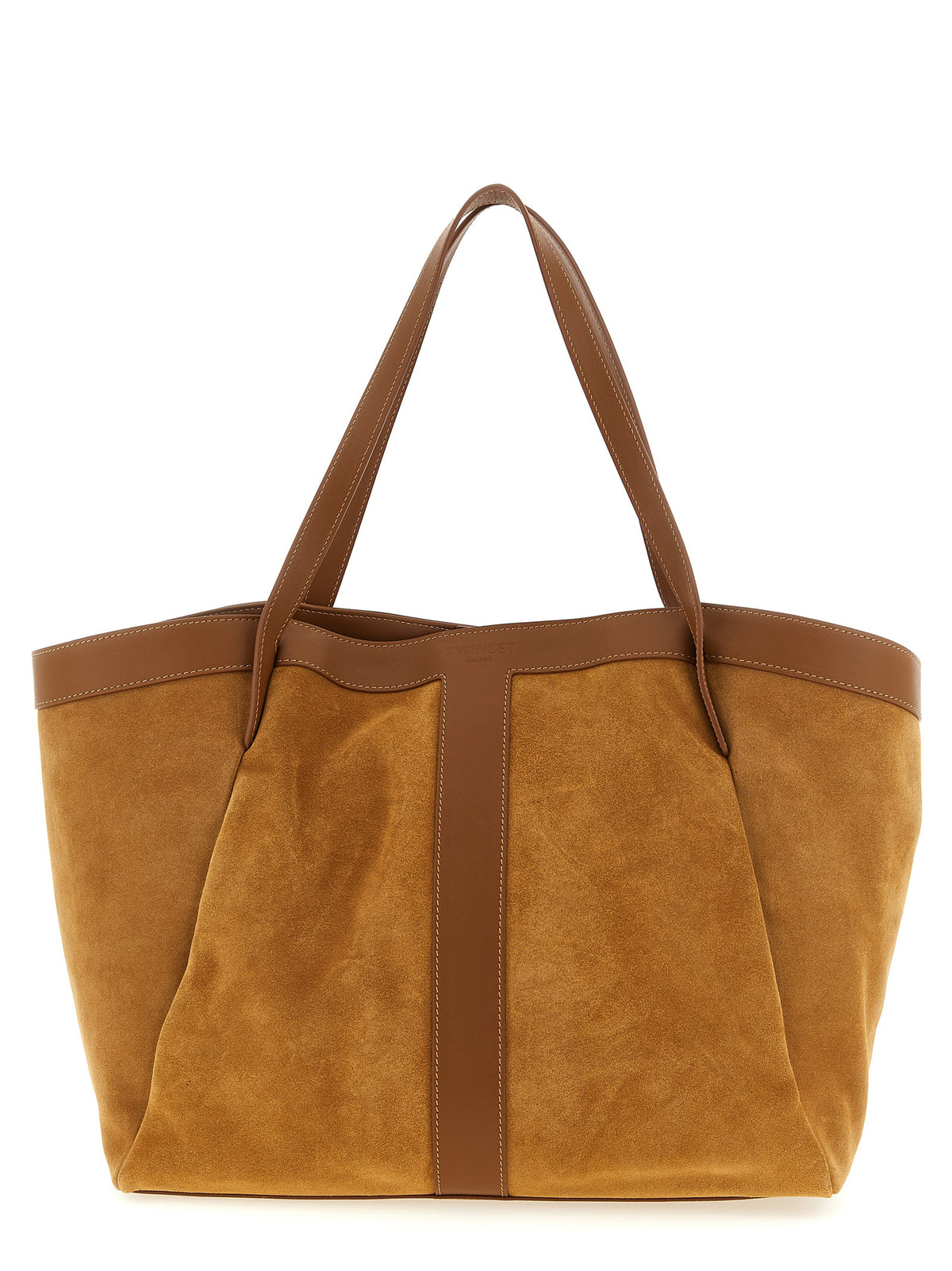 Tote Bag en Polyuréthane Marron Twinset