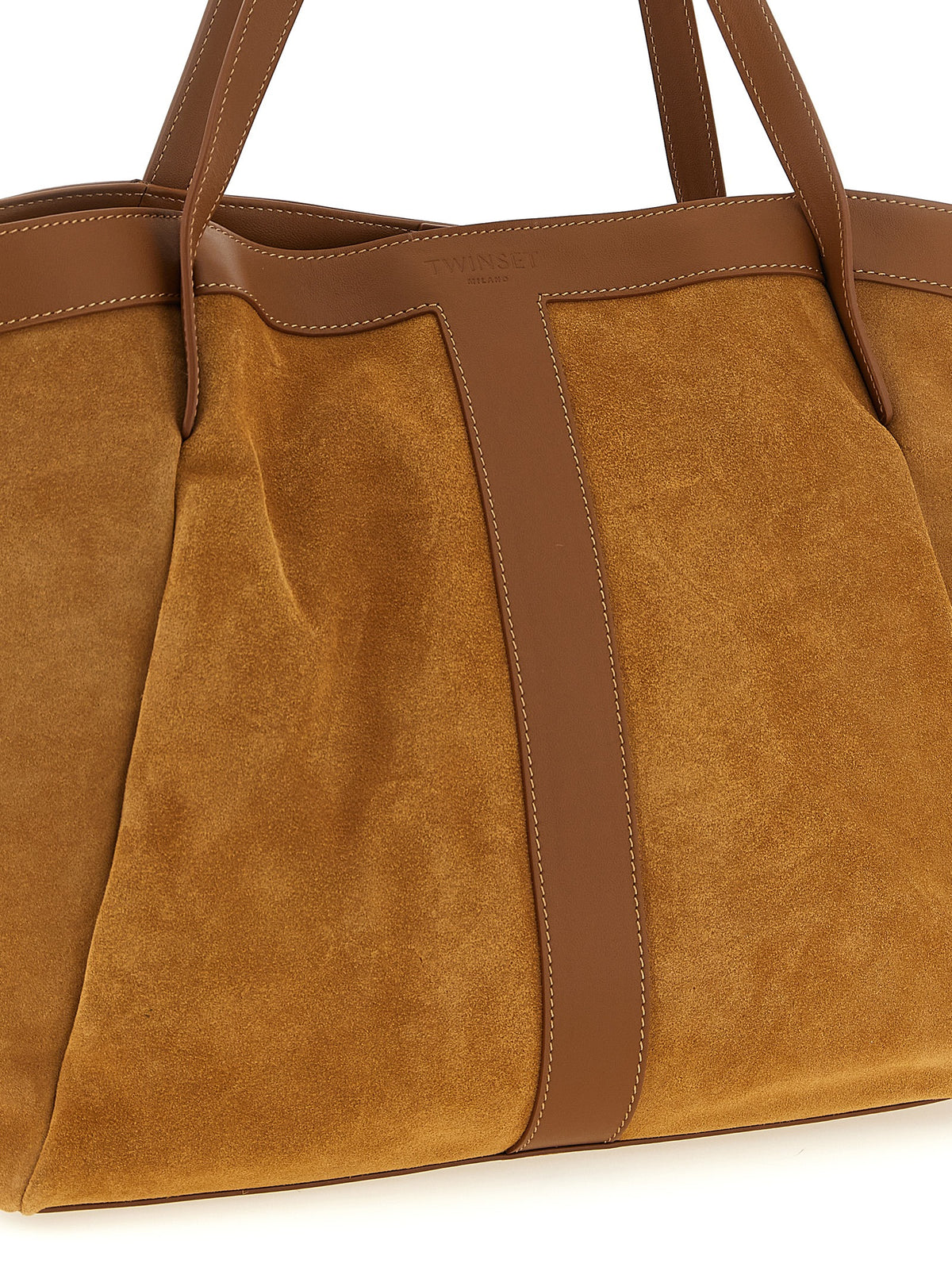 Tote Bag en Polyuréthane Marron Twinset