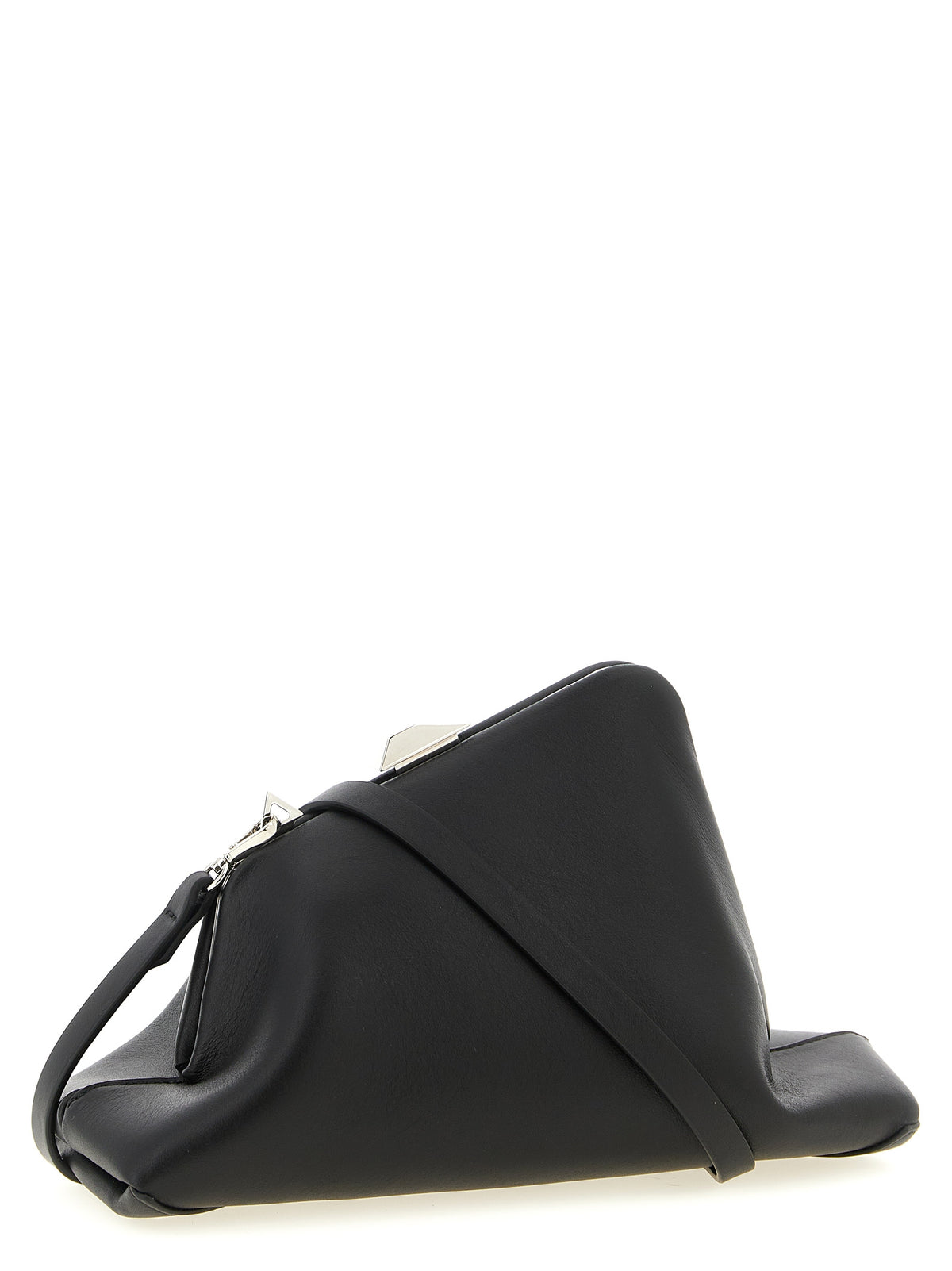 The Attico Black Calfskin 'Day Off Small' Clutch Bag