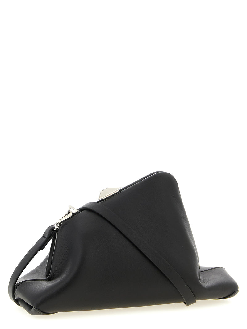 The Attico Black Calfskin 'Day Off Small' Clutch Bag