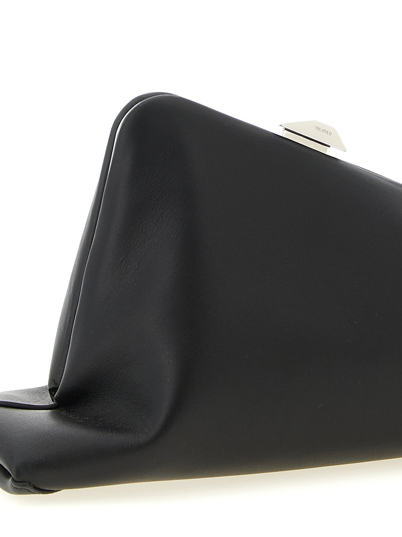 The Attico Black Calfskin 'Day Off Small' Clutch Bag