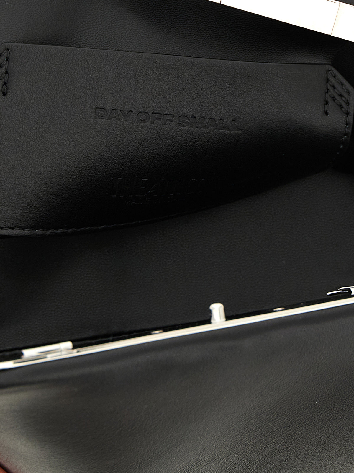 The Attico Black Calfskin 'Day Off Small' Clutch Bag