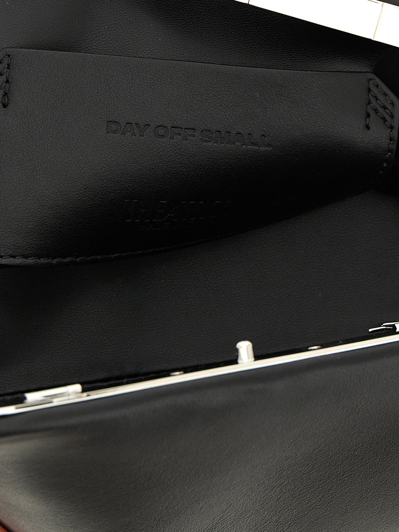 The Attico Black Calfskin 'Day Off Small' Clutch Bag