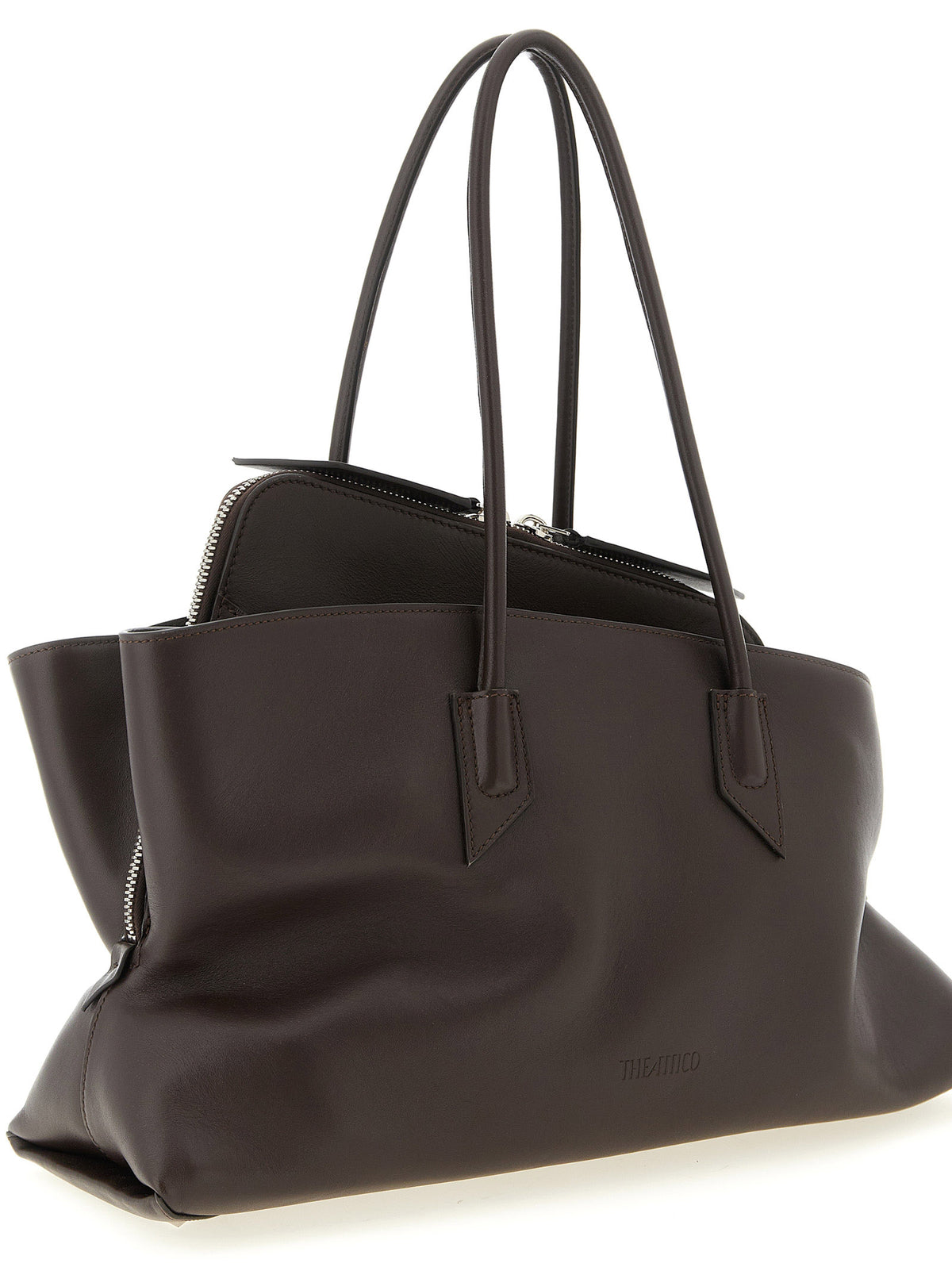 The Attico La Passeggiata Medium Brown Calfskin Shoulder Bag