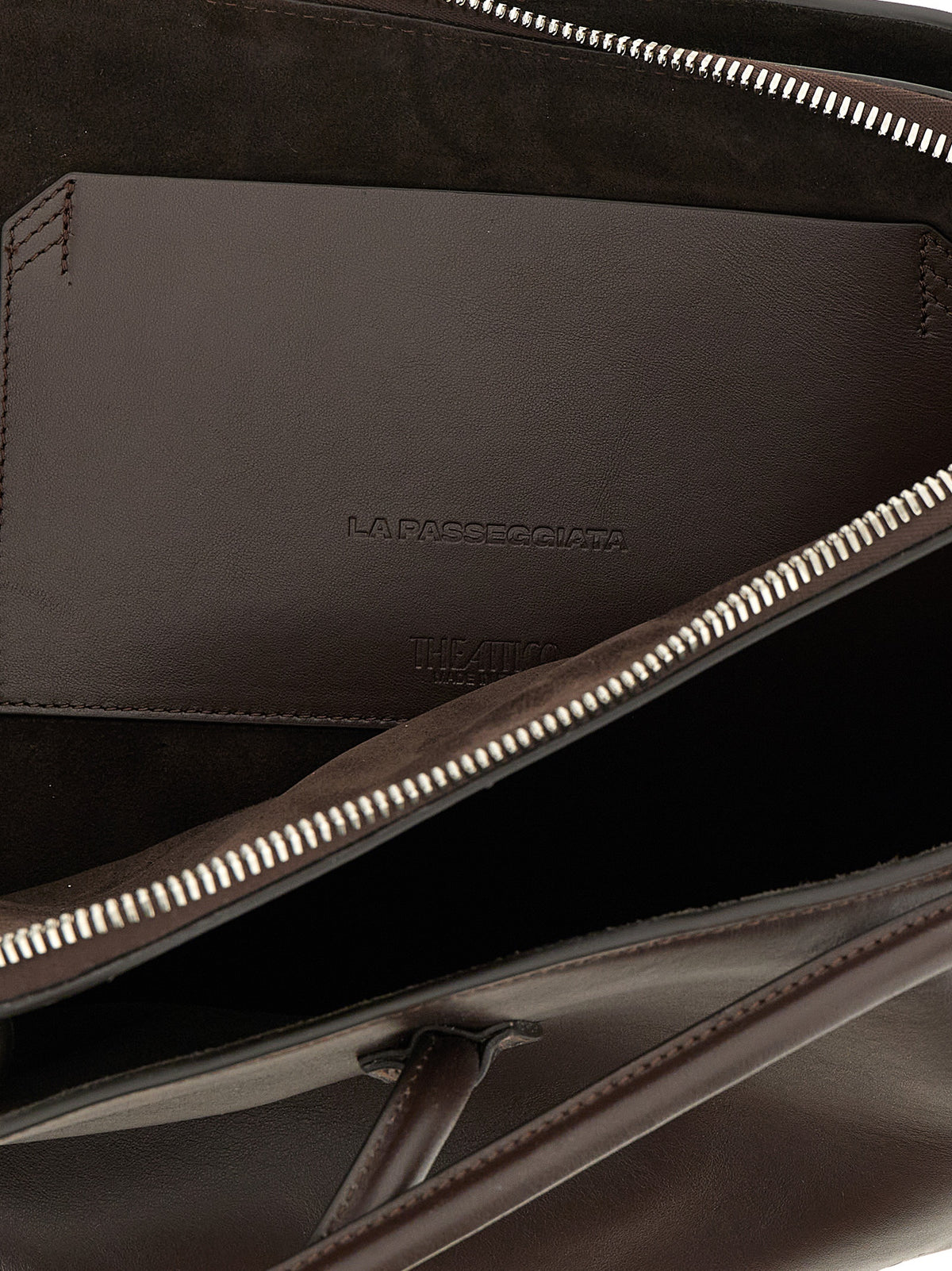 The Attico La Passeggiata Medium Brown Calfskin Shoulder Bag