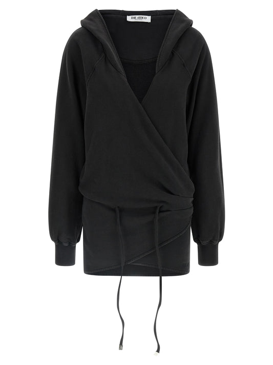 Robe courte en coton noir The Attico