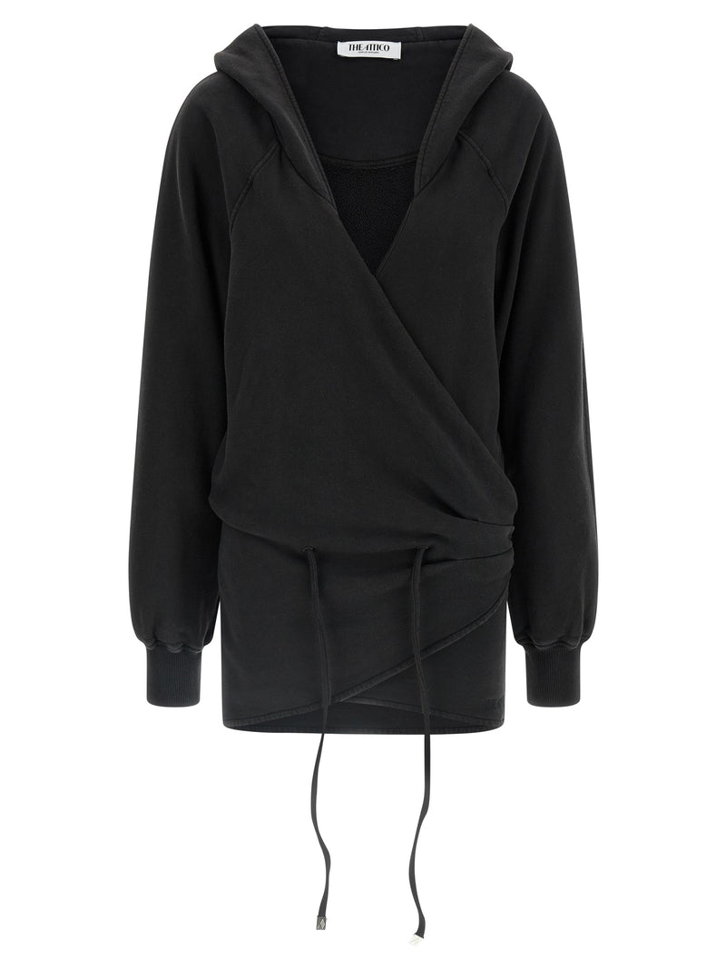 Robe courte en coton noir The Attico