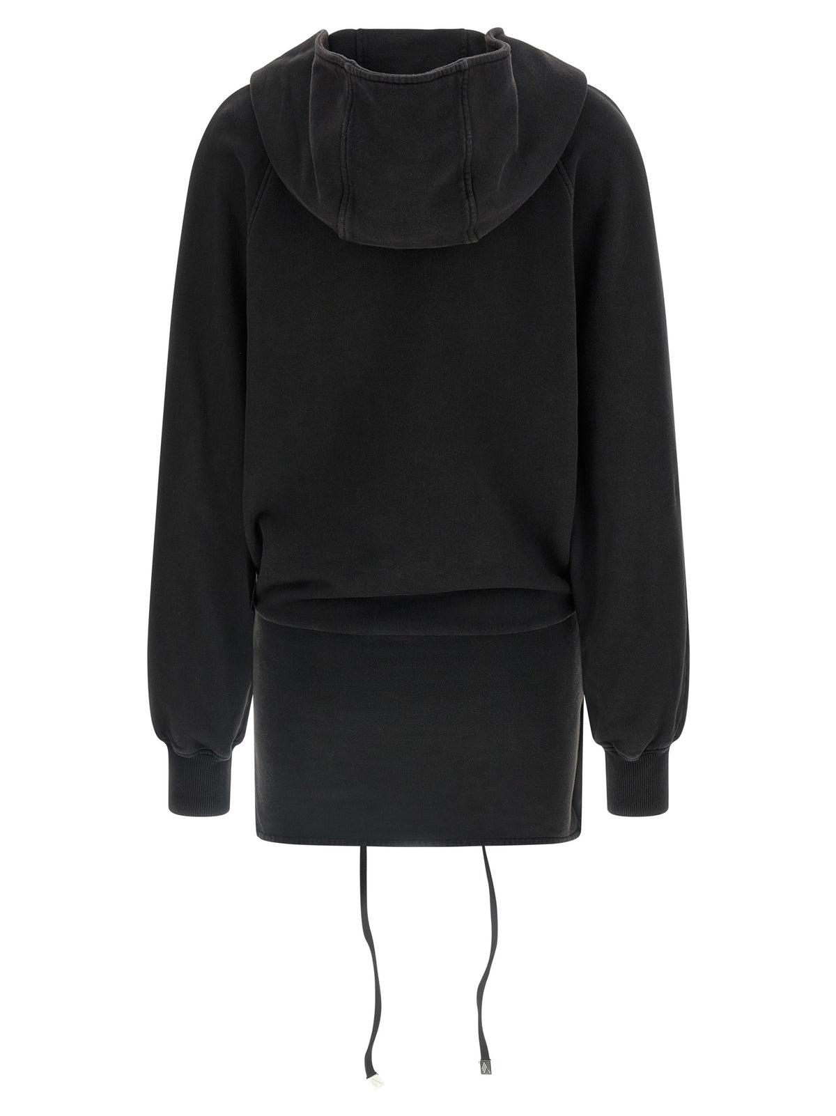 Robe courte en coton noir The Attico