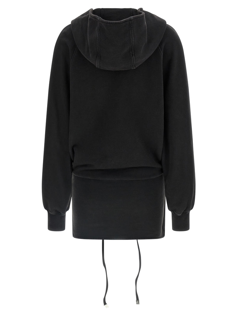 Robe courte en coton noir The Attico