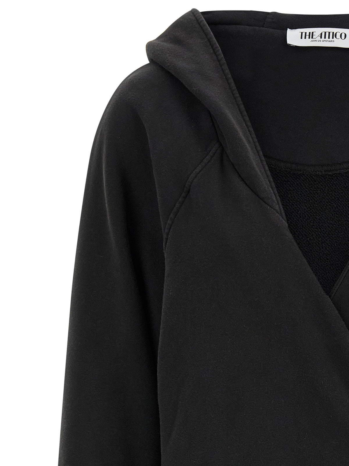 Robe courte en coton noir The Attico