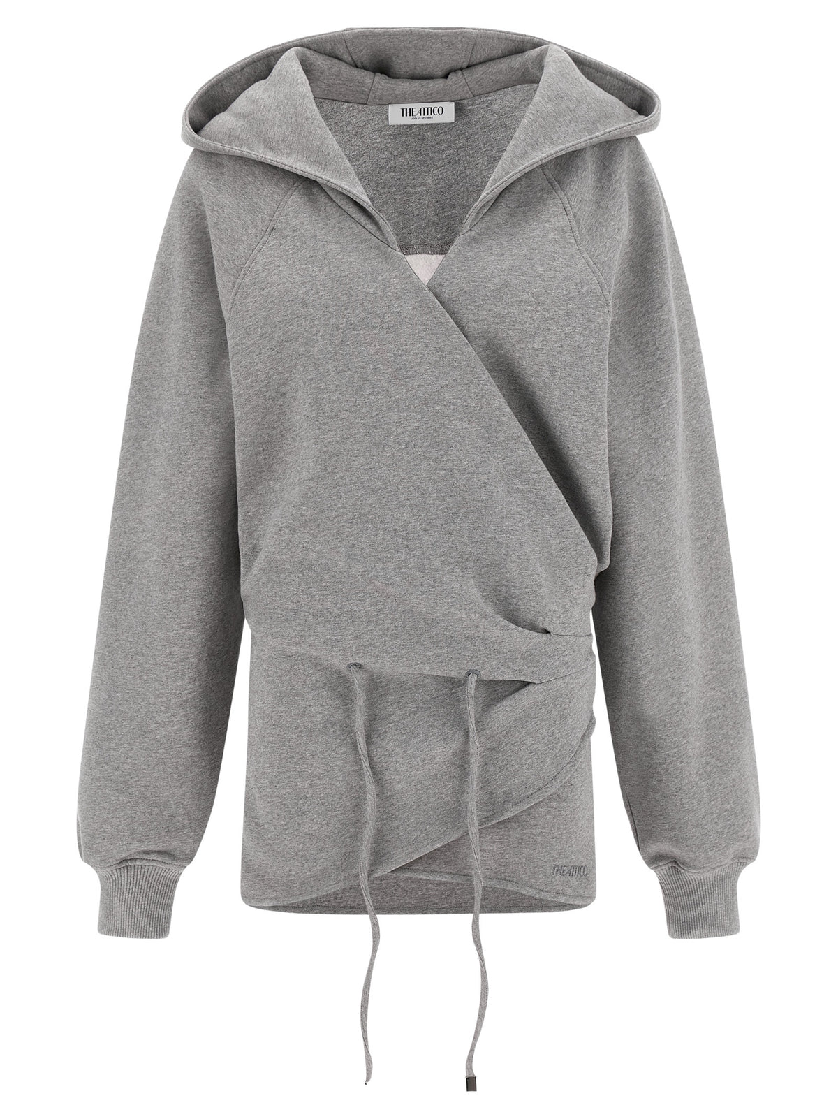 La robe courte Attico en coton gris
