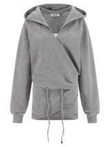 La robe courte Attico en coton gris