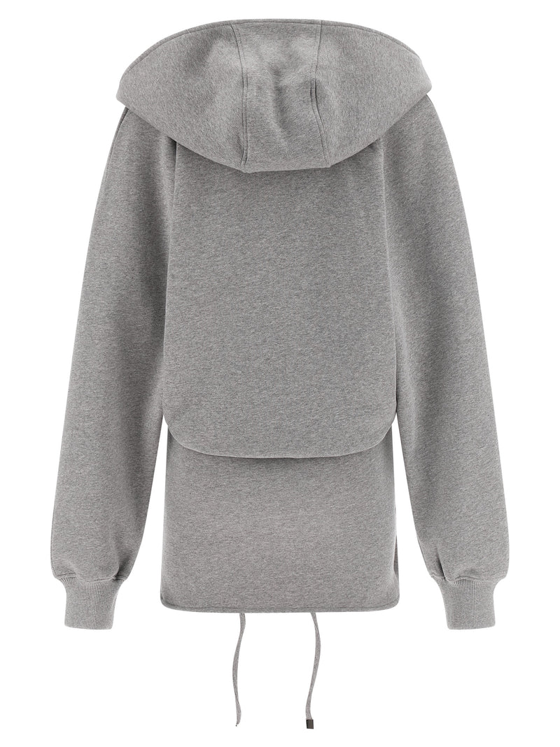 La robe courte Attico en coton gris