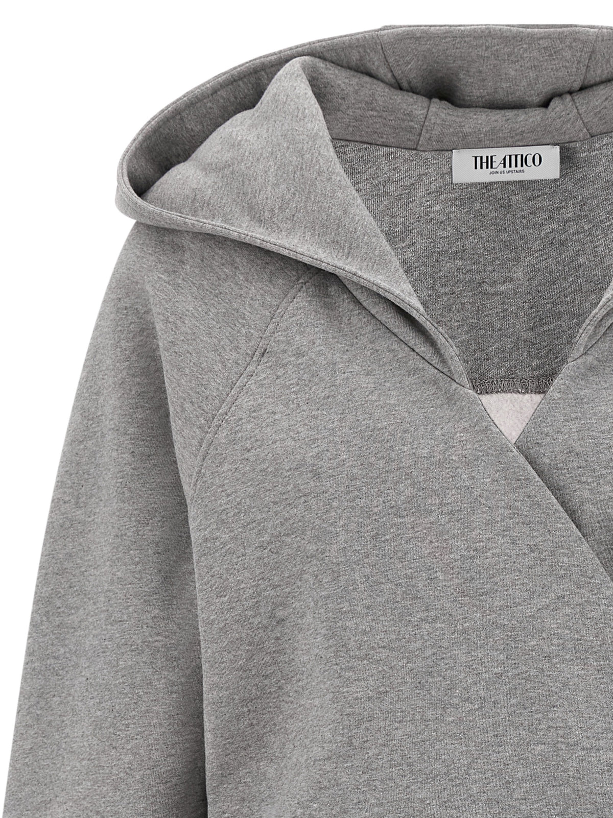 La robe courte Attico en coton gris