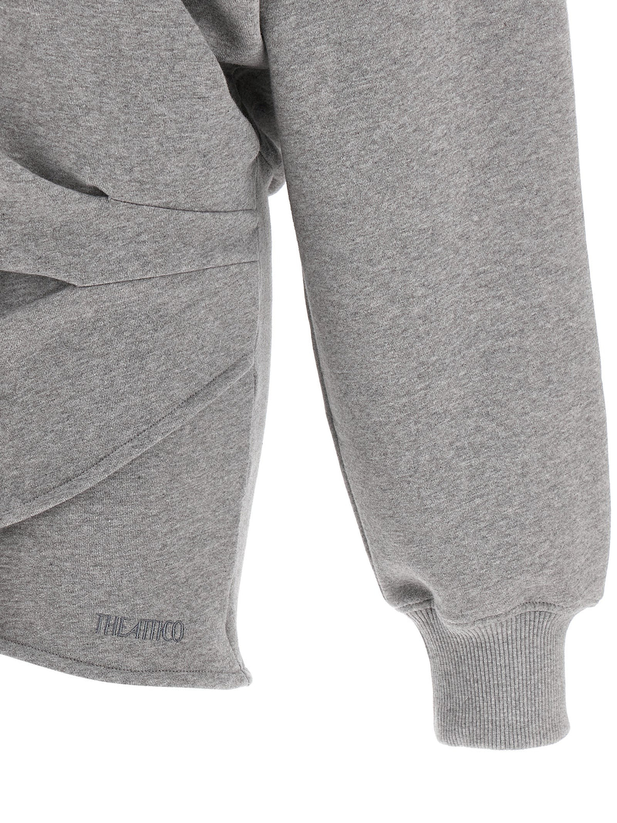 La robe courte Attico en coton gris