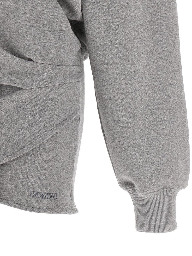 La robe courte Attico en coton gris