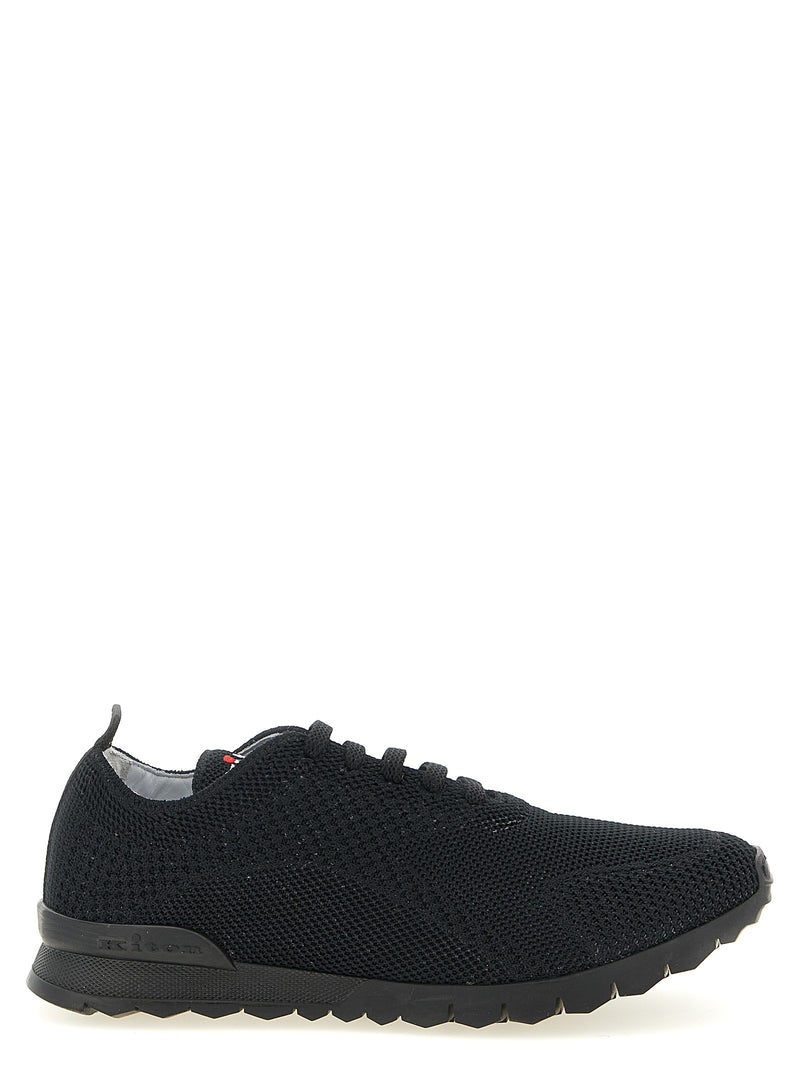 Baskets athlétiques Kiton noires en coton