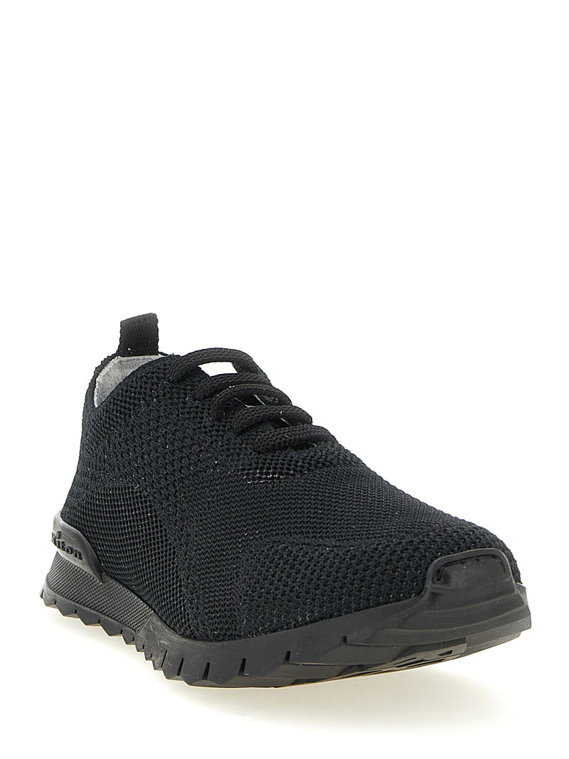 Baskets athlétiques Kiton noires en coton