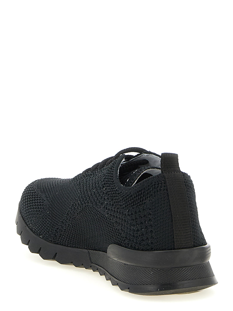 Baskets athlétiques Kiton noires en coton