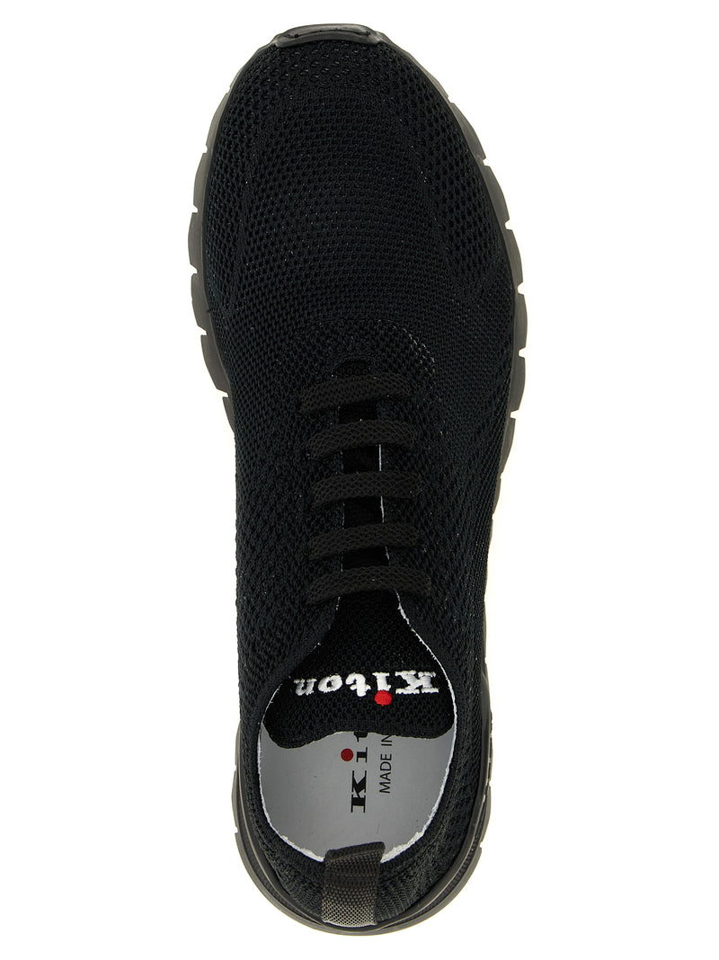 Baskets athlétiques Kiton noires en coton