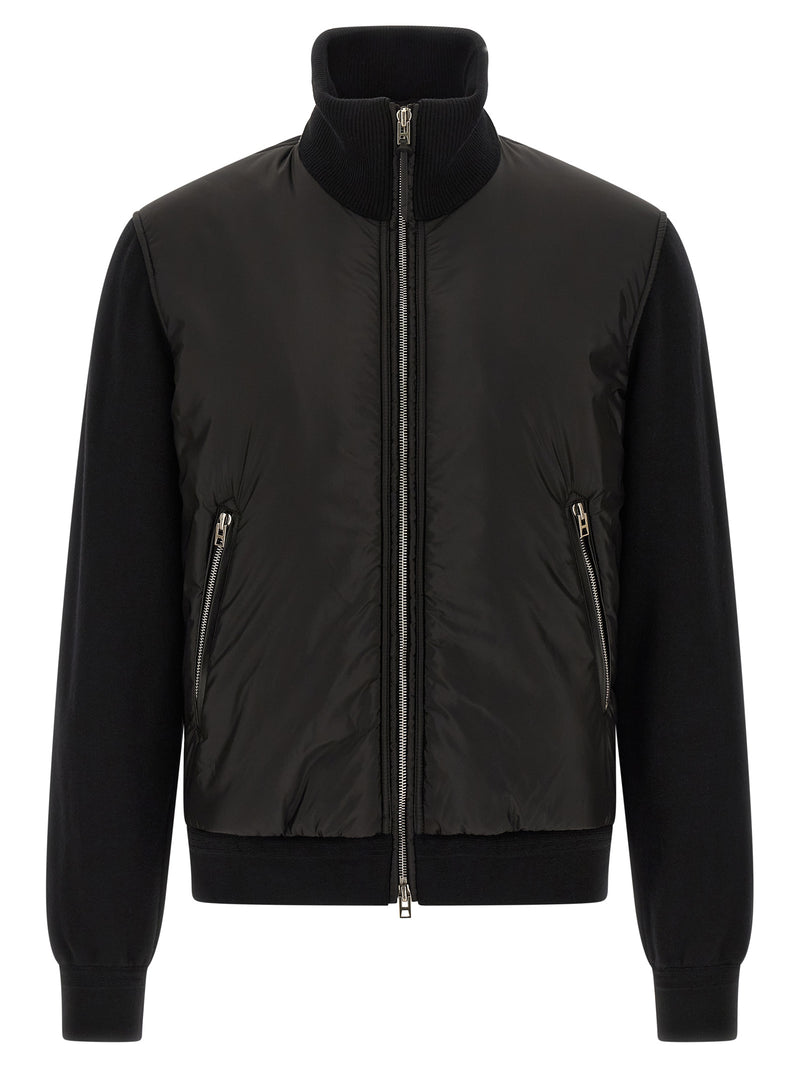 Bomber en laine noire Tom Ford