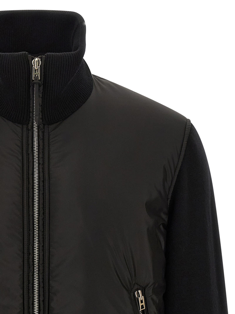 Bomber en laine noire Tom Ford